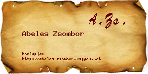 Abeles Zsombor névjegykártya